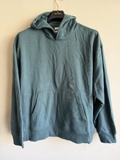 Calvin Klein Men's Hoodie L Teal Green Pullover Relaxed Fit Logo NWT