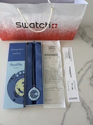 Swatch Royal Pop Lan Ba Swiss Made Automatic Octagon 34mm Blue Box Papers