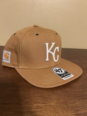 Kansas City Royals Carhartt x '47 Captain Hat Duck Cloth Brown OSFM NEW SAMPLE