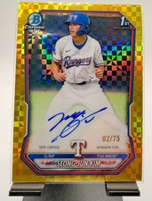 2026 Bowman 1st Chrome Seong-Jun Kim Yellow X-Fractor Auto /75 MILB JERSEY MATCH