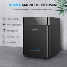 Image of ORICO 2/5 Bay Hard Drive Enclosure USB3.0/Type-C to SATA for 3.5 inch HDD SSD
