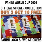 PANINI WORLD CUP 2026 STICKER COLLECTION - PANINI LOGO & FWC FREE UK POSTAGE