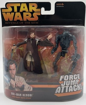 Star Wars Revenge Of The Sith Obi Wan Kenobi Super Battle Droide Hasbro MOC 2005