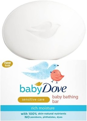 (2-Pack) Baby Dove Sensitive Care Rich Moisture Baby Bathing Bar 75g | No Dyes