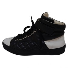 CHANEL - G29253 Black White Lambskin Women's Sneakers
