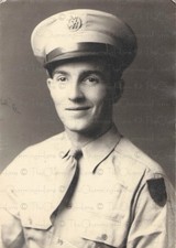 Vintage Photo 1940s Military Portrait Soldier Uniform Studio Headshot