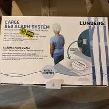 Lunderg LARGE Bed Alarm for Elderly Adults - Wireless Sensor Pad 20 x 30