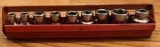Mac Tool Usa Made 9 Piece Socket Set In Metal Tray 14 Drive Sae