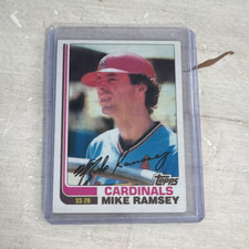 Topps 1982 Mike Ramsey #574 St. Louis Cardinals Autographed MLB Baseball Card
