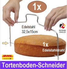Tortenbodenteiler Kuchen Tortenteiler Tortenschneider Tortensäge Edelstahl Draht