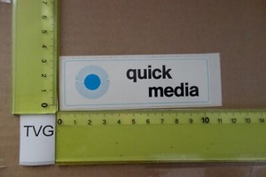 Alter Aufkleber HiFi Audio Tuning Tape TV AutoRadio Lautsprecher QUICK MEDIA