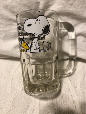 snoopy beer glass