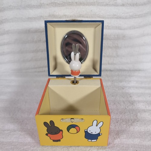 Miffy Music Jewelry Box Dutch Bunny Rabbit Hinged In Box Mirror Gift Spins - Picture 6 of 9