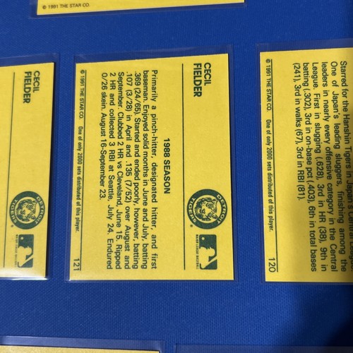🔥1991 STAR CO. DIAMOND CECIL FIELDER SET ONLY 400 SETS W/Promo💥Ebay POP 1 - Picture 17 of 23