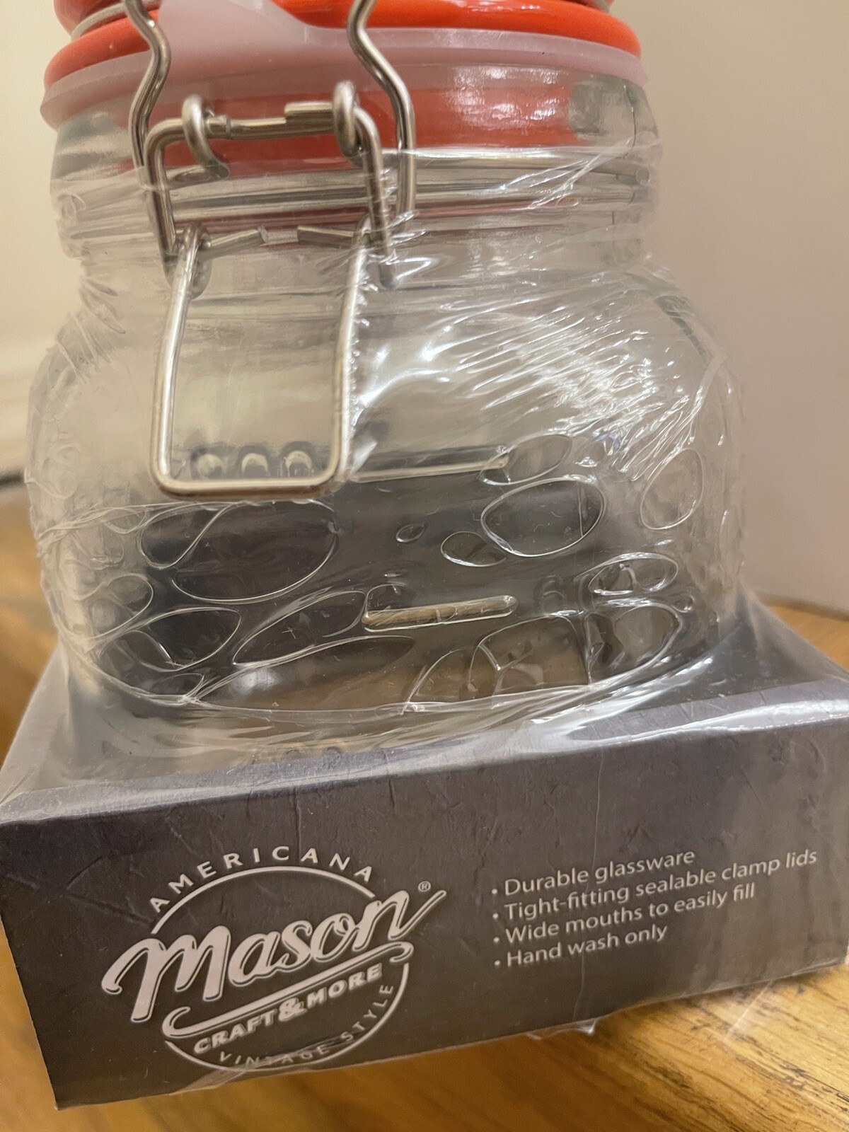 Mason glass clamp jar set 2 pc 34oz /1L each pug bat witch halloween dogs eBay