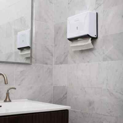 Mind Reader Wall Mounted Multi-Fold Paper Towel Dispenser White