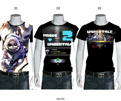 Undertale Sans/Chara/Frisk Unisex T-shirt Casual Tee Fashion Short Sleeve