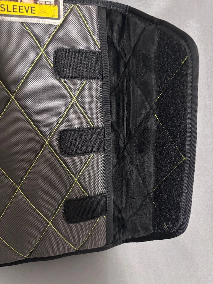 TimBuk2 apple Ipad E-Reader Sleeve Tablet Case 7.5x10.5 GrayQuilt Hook Loop - Image 2 of 2