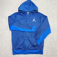 Jordan Boys Active Sweatshirt sz L Blue Hoodie Sporty Casual Athleisure Fitness