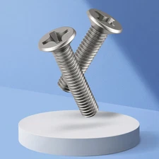 M5 Phillips Countersunk Screws Carbon Steel Machine Screws L: 8~20mm Zinc Plated