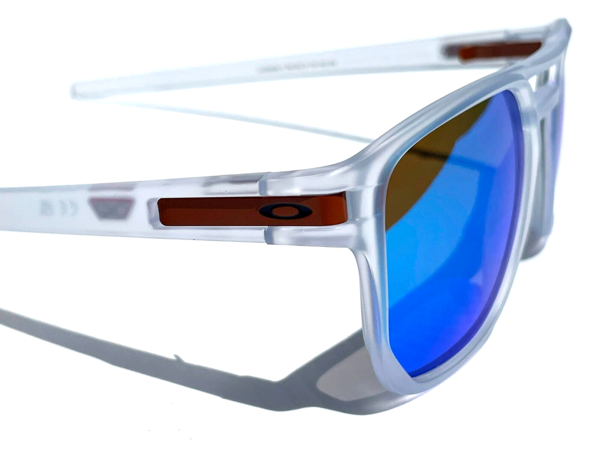 NEW Oakley LATCH BETA Matte Clear POLARIZED Galaxy Blue Lens NEW Oakley LATCH BETA Matte Clear POLARIZED Galaxy Blue Lens