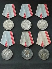 Soviet medals "Veteran of Labour" USSR lot 6 pcs