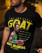 Rip Bill Russell 1934 2022 Goat Goat Unisex T-Shirt S-4XL