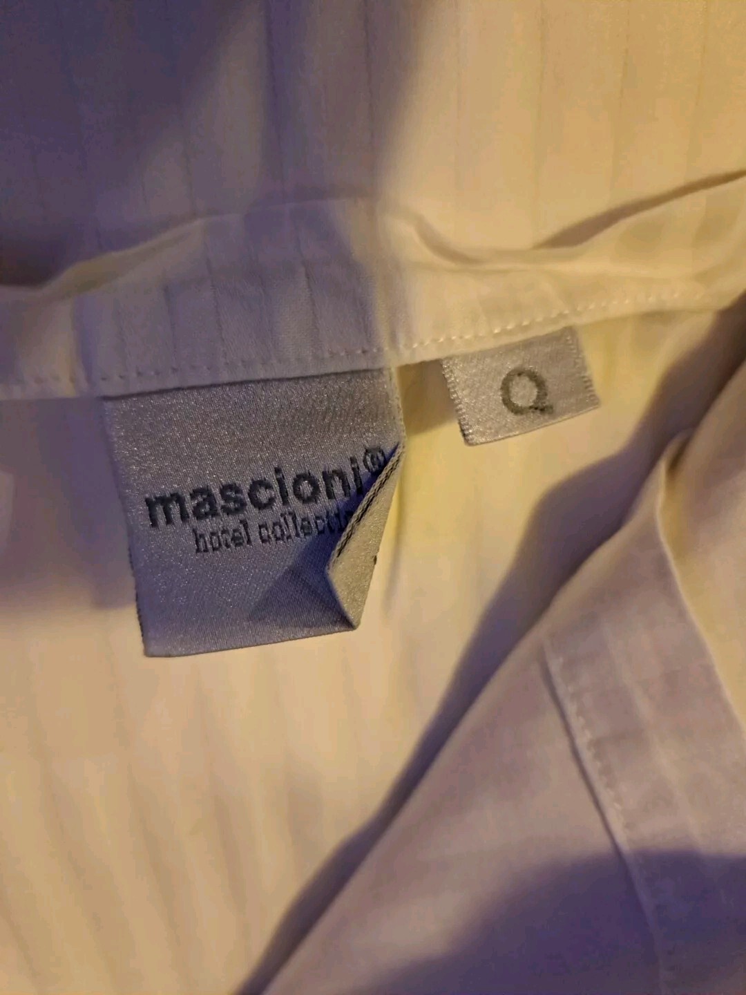 Mascioni Hotel Collection 1-FLAT SHEET 100% Cotton Striped OFF WHITE ...