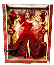 Barbie Signature Doll Holiday Redhead Fashion Doll Plaid Gown JBF66 2024