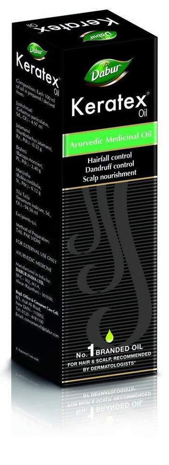 Huile Capillaire Dabur Keratex Ayurvedic 100 Ml - Pour Chute Et Croissance Cheveux - Naturel - Neuf
