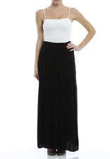 Isabel Marant Etoile Black Kelsey Wrap Around Chiffon Maxi Asymmetrical Skirt 38