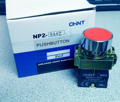 CHINT NP2-BA42 RED PUSHBUTTON LOT OF 10 NEW!! WOW!!