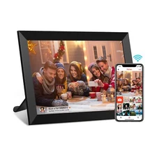 FRAMEO Digital Photo Frame, 10.1 Inch WiFi Digital Picture Frame with IPS Tou...