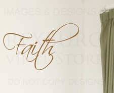 Wall Decal Quote Vinyl Sticker Art Removable Lettering Faith God Religious W5