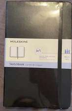 ART SKETCHBOOK MEDIUM BLACK MOLESKINE NIP 104 Pgs 5 x 8.25