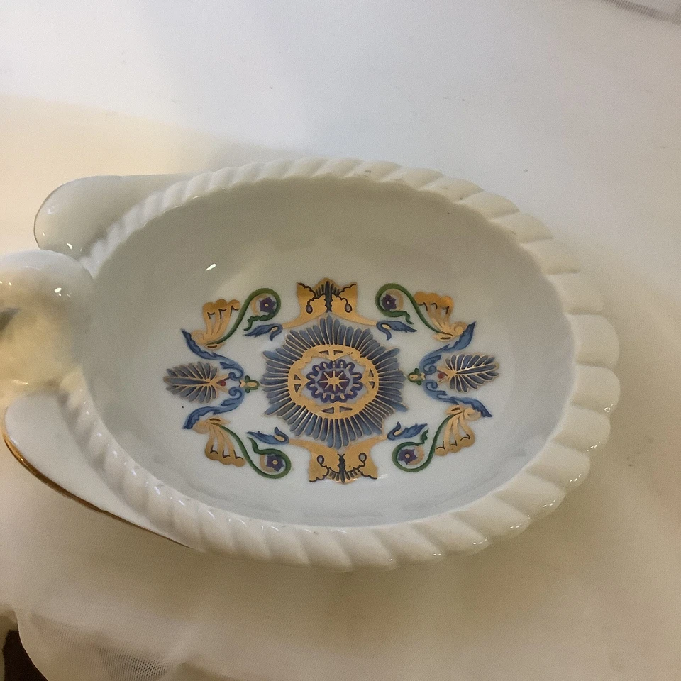 Bandeja de jabón vintage azul cisne blanco Orient Express para Elizabeth Arden hecha en Japón  Foto 2 de 4