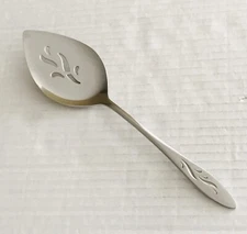 Oneida Oneidacraft Deluxe Stainless Ember Glow Pie Server Pierced Burnished