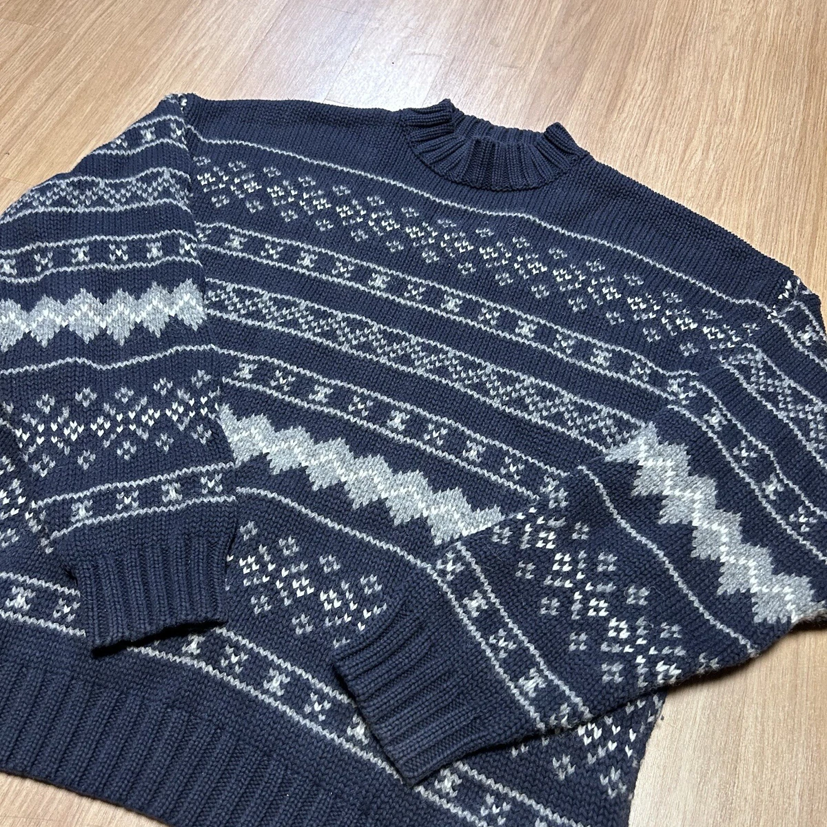 【希少】90s ［hand knit］ nautica cotton knit Nautica 100% Cotton 90s Crewneck Sweaters for Men for sale | eBay