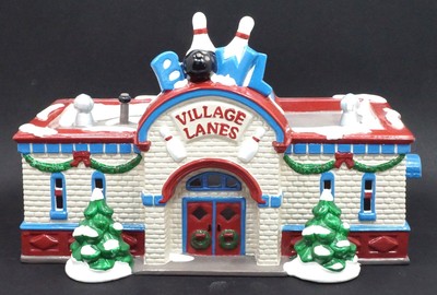 Department 56 VILLAGE LANES BOWLING ALLEY # 54858 Retired 1998  Snow Village BOX