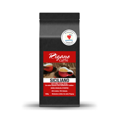 Rigano Kaffee Siciliano Espresso ganze Bohne Deutschland  Robusta Arabica