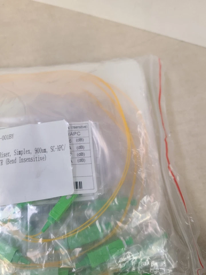 TZCS-SMS9SCASCA-001BY SM Yellow Riser Simplex 900um SC-APC/SC-APC 1 MTR - Image 4 of 4