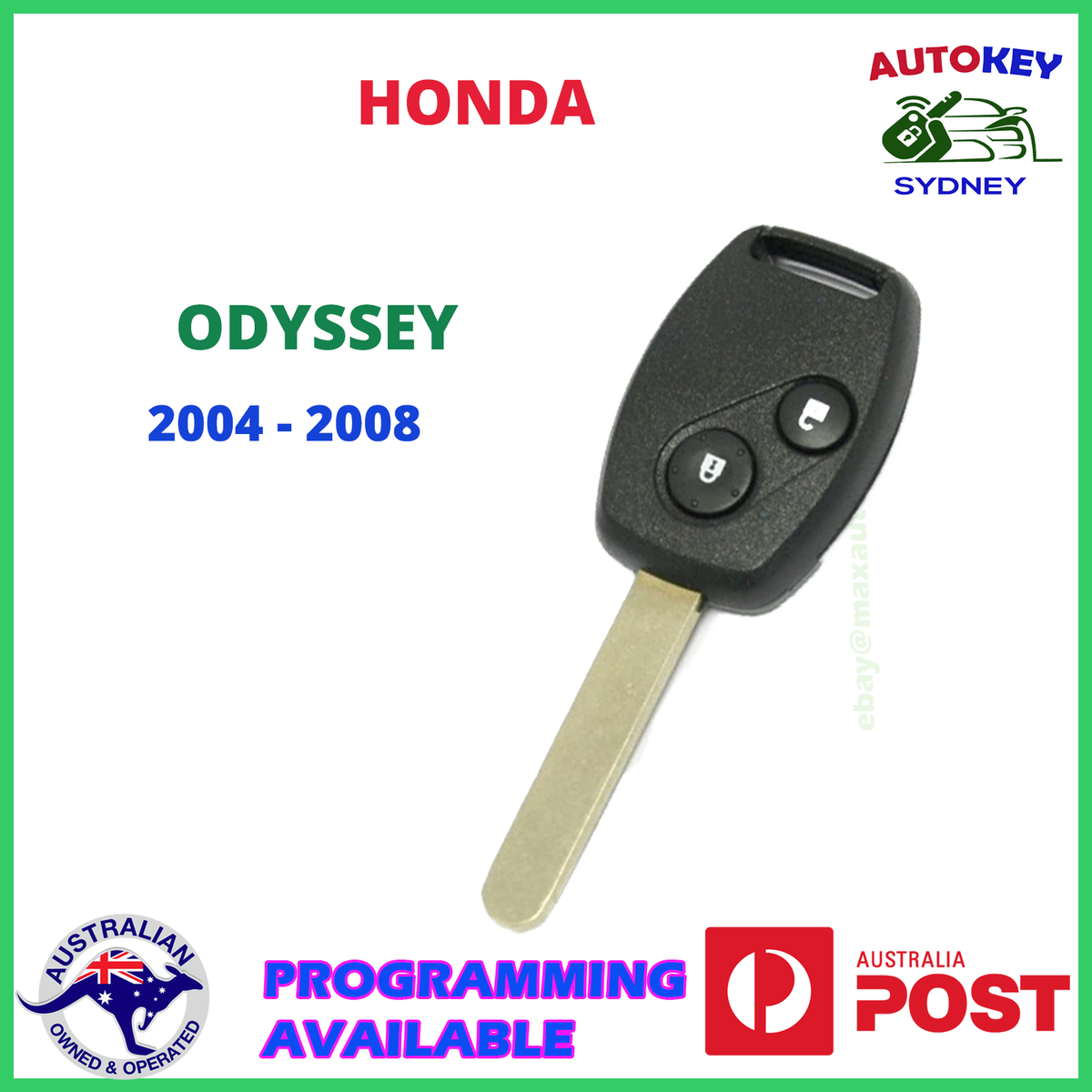 NEW Honda Odyssey Key Remote full complete with chip 2005 2006