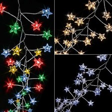 160 LED Star Cluster Multi Action Fairy Lights Micro Pin Wire Party Christmas 4m