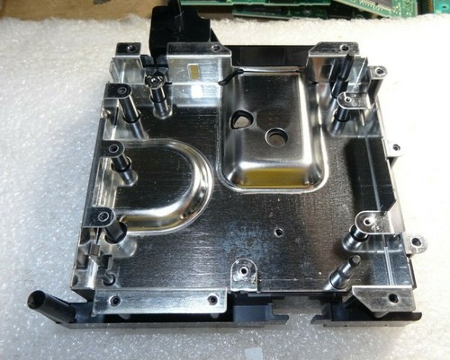 GameCube DOL-001/101(USA) EMPTY Chrome/Flat Metal Bottom Lens Assembly Bottom