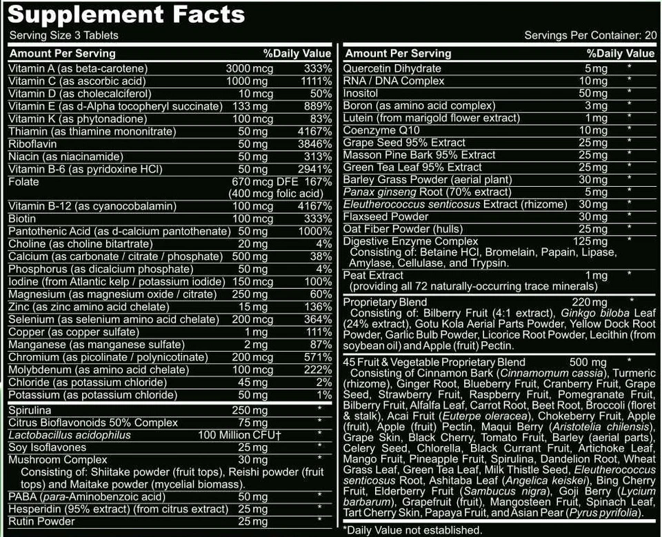 Multivitamínico Halalways Certificado Multivitamínico Halal, Comprimido Suplemento Foto 2 de 4