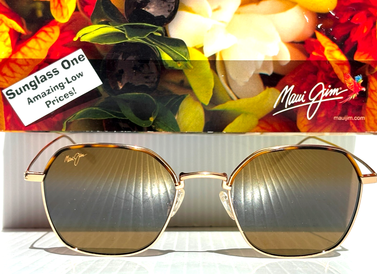 NEW Maui Jim MOON DOGGY Gold Tort POLARIZED HCL Bronze Lens