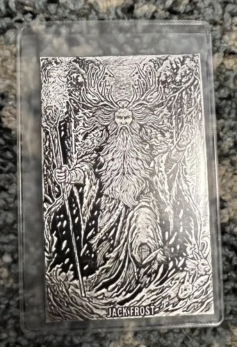1/2 oz .999  Silver Black Hand Bullion Jack Frost Art Bar, Nocturnal Noel Series