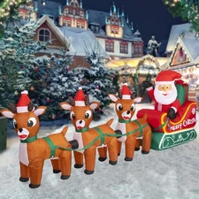 8FT Christmas Inflatables Outdoor Decoration Christmas Blow Up Yard Decorations 