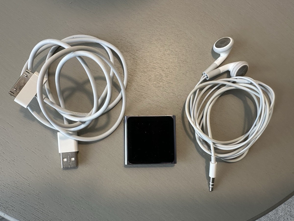 iPod Nano 6th Gen 8GB Gray - Works, Needs Battery. Cable