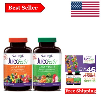 Natrol JuiceFestiv Capsules   46 Fruits & Veggies for Daily Wellness
